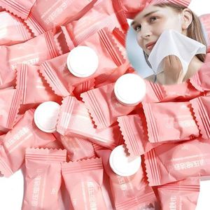 Gecomprimeerde handdoeken, 100 stuks mini-gecomprimeerde reishanddoek, mini-magische muntweefsels, wegwerp-gecomprimeerde handdoeken, katoen, zachte gecomprimeerde handdoeken, biologisch afbreekbaar