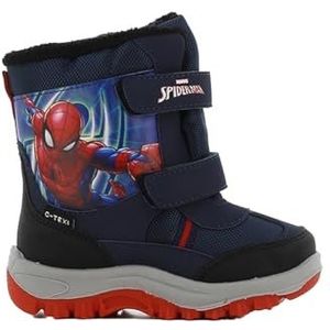Leomil Marvel Spiderman Gevoerde winterlaarzen voor jongens tot 8 jaar, sneeuwlaarzen voor kinderen, met Spider-Man-motief, hoge warme, waterdichte winterschoenen, ideaal voor sneeuw- en koude dagen,