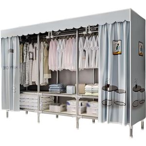 Draagbare kledingkast Staal bespaart ruimte Kasten voor het ophangen van kleding 51in/59 in/67 in/75in Garderobekast Grote kast