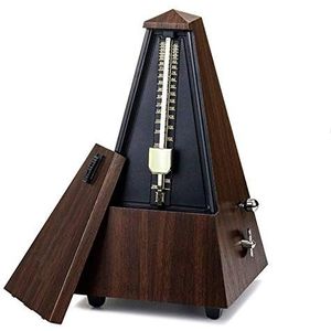 Tower Type Gitaar Metronoom Bell Ring Piano Viool Ritme Mechanische Pendulum for Piano Gitaar Drum Hoorbare Click Bell Ring (Kleur: Teak, Maat: 210x115x115mm) (Color : Teak, Size : 210x115x115mm)