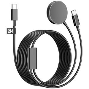 2 in 1 kabel voor Samsung-oplader met 2M Sam sung Watch oplader/USB C kabel Compatibel met Samsung Galaxy Watch 6/6 Classic/ 5/5 Pro/4/3/2/Active/Galaxy S22/ S21