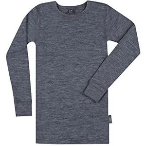 DILLING Kinder Merinowollen Shirt Met Lange Mouw Blauwgraniet melange 110-116