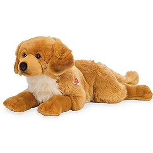 Teddy Hermann 91942 Hond Golden Retriever 60 cm liggend, amber, knuffeldier, pluche dier met gerecyclede vulling