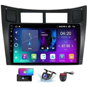 9 Inch Touchscreen Dubbel DIN Autoradio Compatibel met Toyota Yaris XP90 2005-2012 met FM RDS DAB+ Autoradio Stuurbediening WiFi 4G Draadloze Carplay Android Auto Bluetooth 5.0 DSP(NF-2)