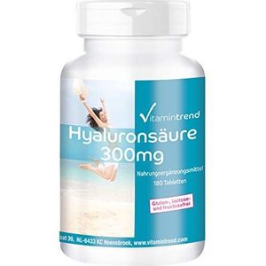 Hyaluronzuur 300mg - 180 tabletten - veganistisch - hoge dosering - bulk | Vitamintrend®