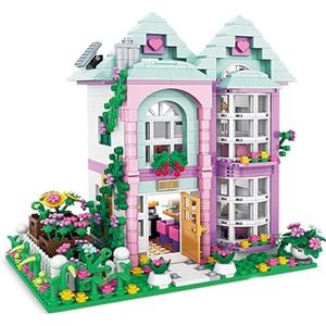 Bouwsteenset Droomvilla Bouwpakket Prinses Herfsthuis Speelgoed Beste cadeaus voor meisjes en jongens vanaf 8 jaar (tuinvilla 820 stuks) Compatibel met lego