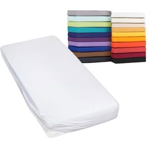 Moon -Classic Hoeslakens boxspringbed waterbed hoeslaken matrassen 160 g / ² 120 x 200 - 120 x 220 wit