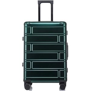 Koffer Bagage Koffer Reiskoffer Hardshell Handbagage 20"" Met Stille Vliegtuig Spinner Wielen Reiskoffer (Color : Grün, Size : 20inch)
