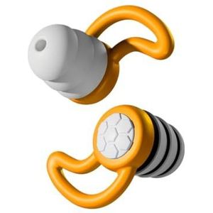 3-laags siliconen oordopjes herbruikbare ruisonderdrukking zachte oordopjes, slaap, zwemmen, werk oordopjes gehoorbescherming (oranje)