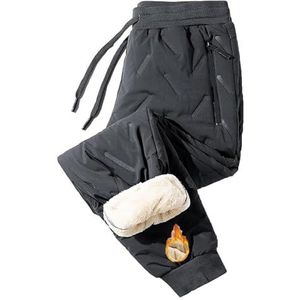 Unisex Heren Fleece Gevoerde Joggingbroek, Casual Rechte Pijpen, Werkbroek, Elastische Taille, Warme Trainingsbroek, Ritszakken, Dikke Joggingbroek M-7XL(Gray A,7XL)