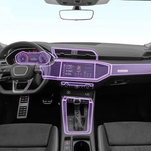 NQNFWCRJ Auto interieur Middenconsole transparant TPU Verf beschermfolie Anti kras sticker LCD-scherm, Voor Audi Q3 Sportback 2020-2023