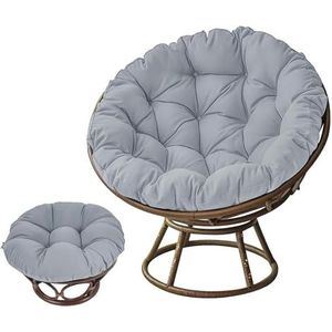 Papasan Stoelkussens, Hangende Stoelkussens, Hangende Mandkussens, Terrasmeubilairkussens, Zitkussens, Dikke Rotan Meubelkussens Stoelkussens (Color : Gray, Size : 90x90cm)