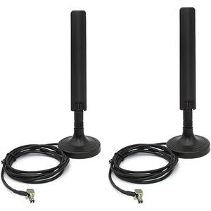10dBi Externe 5G 4G LTE 3G GPRS GSM TS9 Magnetische Base MIMO Antenne voor Netgear AT & T Nighthawk M6 MR6110 MR6500 M5 MR5100 M1 MR1100 LB1121, LB2120 Huawei MiFi Hotspots Router,5FT,2FT,2 -Pack