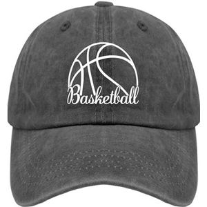 Baseball Cap Basketbal Trucker Caps voor Vrouwen Vintage Gewassen Denim Verstelbaar voor Jogging Geschenken, Pigment Zwart, one size