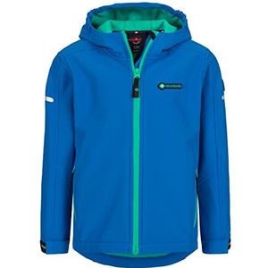 Höhenhorn Cledo Softshelljas voor kinderen, overgangsjas, outdoor, winddicht, waterdicht, ademend, blauw/turquoise, 128