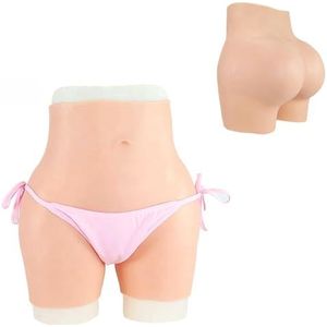 Adima Crossdresser Siliconen Kont Slipje Man Naar Vrouw Broek Heupversterker Panty voor Cosplay Transgender,Brown(upgrades)