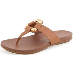 Aerosoles Fallon platte damessandaal, bruin kunstleer, maat 42 EU