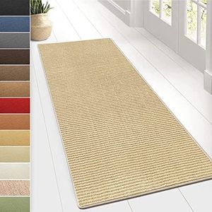 KARAT Sisal tapijt - tapijtloper 80 cm breed - natuurlijke vezels loper - tapijt voor woonkamer, hal, slaapkamer - sisaltapijt Sylt (80 x 100 cm, ivoor)