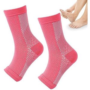 Compressiesokken voor dames, Anti Vermoeidheid Compressie Voet Mouw Brace Sokken, Enkelmouwen Sokken Voetcompressiemouwen voor hardlopen Pekoluta