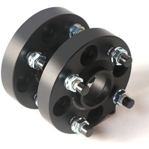 2 Stuks Voor Ka+ Voor Figo Voor Lkon Voor B-Max Auto Wielafstandhouder Adapter CB 63.4 Mm 20 25 30 35 40 Mm Steek 4X108 Velgenspacers(2PCS 35mm Black)