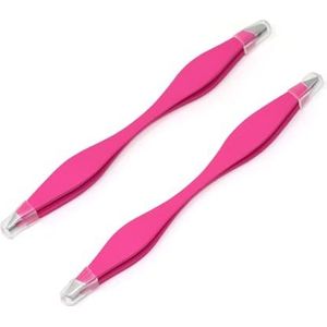 yueton 2 stks Double End Precisie Puntige en Slant Tip Pincet Set voor Wenkbrauw en Ingegroeide Haar
