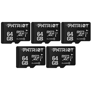 Patriot Memory LX Series Micro SD kaart 64GB - PSF64GMDC105 - pak van 5 stuks