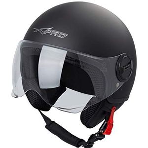 A-PRO SRL Motorhelm Motorfiets Roller Jet Helm Demi Avio Vizier Gehomologeerd SonicMoto Matt Zwart L