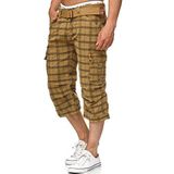 INDICODE JEANS Cargobroek 'Nicolas'  camel / zwart