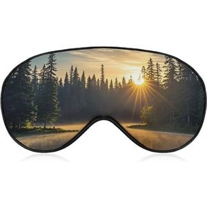 Sunrise on the Lake slaapmasker, licht blokkerend oogmasker, comfortabel en zacht, oogbedekking met elastiek, geschikt voor mannen en vrouwen, geschikt voor reizen en slapen