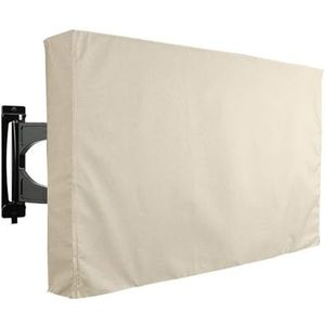 TV-beschermhoes voor buiten, waterdicht, wit, premium, 55 tot 58 inch, weerbestendige outdoor tv-behuizing, compatibele tv-schermhoes (beige, FOR 70-75 inch