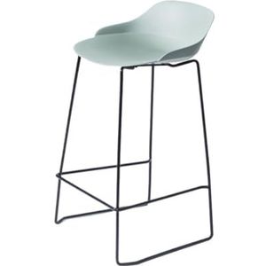 Keuken Kruk Eenvoudige Plastic Barstoelen, Huishoudelijke Lichte Luxe Hoge Krukken, Barstoelen For Buiten, Commerciële Barstoelen Barkruk Hout(Green)