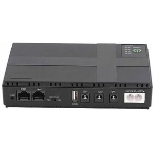 Mini UPS-Batterijback-up, 10400mAh Mini-UPS Ononderbroken Voeding met Ingang DC/USB-uitgang USB 5V DC 5V/9V/12V 2A Oplaadbare Batterijback-up voor Router, Modem,