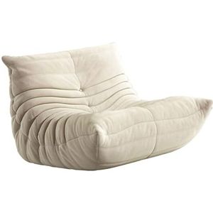 1-zitsbank Vloerstoel Eénpersoons Comfortabel Fauteuil Woonkamer Lezen Zitzak Bank Lui Modern Ontspannen Gestoffeerd voor Ontspannen 70 * 93 * 85cm beige