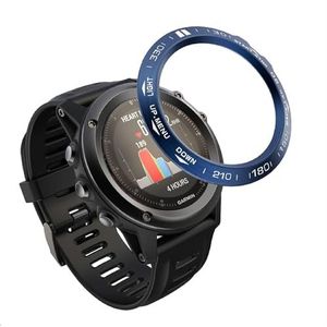GIOPUEY Bezel Ring Compatibel met Garmin Fenix 5X, Bezel Styling Ring Beschermhoes, Aluminiumlegering metalen beschermhoes - E-Blue