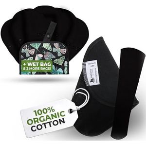 Biologisch katoen EcoComfort herbruikbare inlegkruisjes voor vrouwen en tieners (Tanga, 7-pack); Wasbare stoffen voeringen op hoge temperatuur; blijf fris en droog, alleen voor dagelijkse vaginale