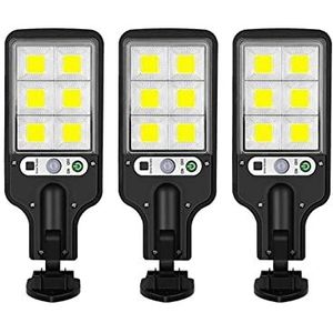 1~8 Stuks Solar Led Light Outdoor Wandlamp Waterdicht 3 Modes Pir Bewegingssensor Tuin Decoratie Patio Veranda Garage Verlichting (Color : 72COB-3PCs)