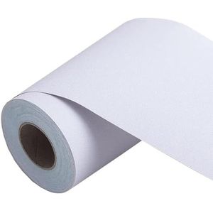 VisitRyl Peel and Stick Behangranden Zelfklevend voor Badkamer Muur Grens Sticker Thuis Plafond Decoratieve Rand voor Woonkamer Keuken Puur Wit 10 cm X 1000 cm