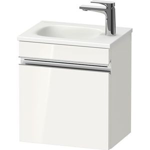 Duravit Sivida badmeubel, deurscharnier rechts, greeplijst chroom, 400x295x440mm, voor Sivida, SV4649R10, Kleur: Witte hoogglans