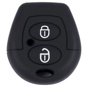 Autosleutel beschermhoes Siliconen Auto Afstandsbediening Sleutel Case Cover Voor Ibiza Voor Leon Voor Toledo Voor Mii Voor Altea Voor Cordoba Voor Arosa Voor Alhambra Sleutel Shell(Schwarz)