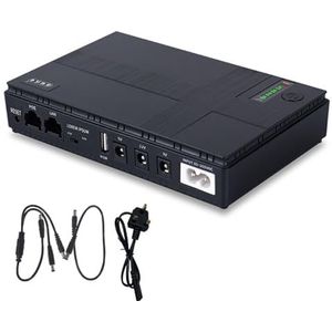 10400 mAh Mini Draagbare UPS 5V, 9V, 12V Uninterruptible Power Supply Multipurpose Mini UPS Batterij Backup for Wifi IP Cam(10400 mAh-UK-1A)