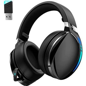 KOFIRE UG06 Draadloze gaming-headset voor pc, PS4, PS5, gaming-headset met microfoon met ruisonderdrukking, 30+ uur draadloos gebruik