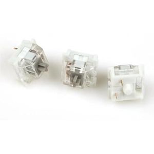 JJCFGRDM SMD RGB 3-pins MX-schakelaar Bruin Blauw Rood Stil Wit Grijs OTM Voor GK61 GK64 MX Mechanisch toetsenbord Vervanging Halo Ture (Maat: 104 stuks, Kleur: Stil Grijs)