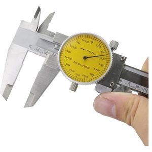 Vernier remklauw 0-150mm 0,02mm Precisie Micrometer 6 Inch 1024 Inch Maat Roestvrijstalen Wijzerplaat Schuifmaat (Size : Inch size)
