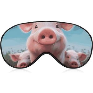 Schattig dierenslaapmasker, lichtblokkerend oogmasker, comfortabel en zacht, oogbedekking met elastiek, geschikt voor mannen en vrouwen, geschikt voor reizen en slapen