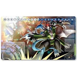 Four leaves 3150364 - Board Game Digimon TCG Playmat + Free Protective Bag Digimon speelmat TCG Card Game Mouse Pad Table Mat afmetingen 60 x 35 cm, compatibel met Digimon MTG TCG CCG YGO, 20220720