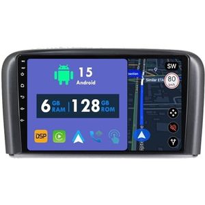 RoverOne Autoradio GPS voor Volvo S80 1996-2006 Carplay Android Auto Stereo Hoofdeenheid Bluetooth WiFi Radio Speler Sat Navigatie
