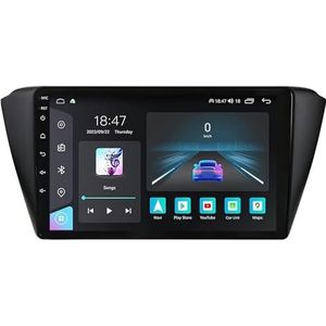 Android 14 autoradio voor Skoda Fabia 3 III 2015-2019 Carplay Wireless Android Auto,Dubbel Din autoradio 9 Inch met Navigatie Bluetooth WiFi GPS HiFi RDS/FM+AHD achteruitrijcamera/DVR(A1 1G+32G)