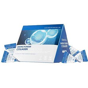FARMSTAY Baking Powder Collageen Pore Scrub 7 g x 25 stuks Reinigende gezichtsspeeling voorkomt vorming van gesloten comedonen en puistjes, gehydrolyseerd collageen hydrateert de huid