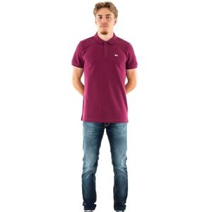 Tommy Hilfiger TJM Slim Placket Polo Ext S/S voor heren, Vallei Druif, S