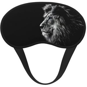 QGWDYYJQ Lion Printed Blackout Sleep Mask Soft Eye Mask Sleep Aid Oogmasker